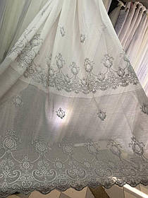 Тюль льон заввишки 2,8 м.сірий