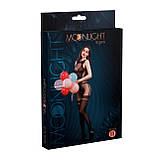 Бодістокінг з доступом Moonlight Model 14 XS-L Black, малюнок боді та панчіх на підв’язках SO6346, фото 4