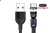 Магнитный черный кабель USB Type-C