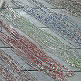 Стразовий ланцюжок срібний камінь (чорний, сірий і прозорий) 2.3 мм, фото 3