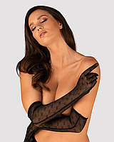 Довгі сітчасті рукавички Obsessive Obsessivia gloves black O/S, чорні SO7299