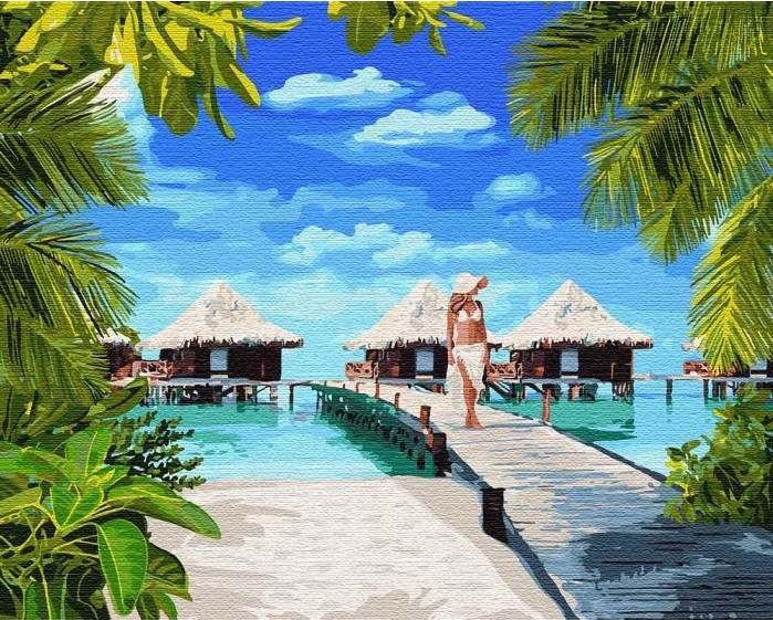 Картина по номерах Відпочинок на Мальдівах 40х50