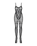 Бодистокинг Obsessive Bodystocking F213 XL/XXL, имитация кружевного боди и резинки для чулок SO7223, фото 6