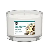 Ароматическая свеча из натурального воска Aroma Home Морская соль с ландышем, Базовая серия, 115 г