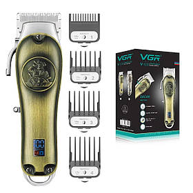 Машинка для стрижки волосся Barber VGR V-658 (4 насадки)