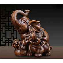 Статуетка "Пара слонів з мішком багатства"
