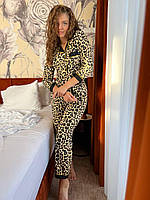 Леопардова піжма. Жіночий комплект для сну. Костюм повсякденний домашній., фото 2