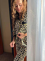 Леопардова піжма. Жіночий комплект для сну. Костюм повсякденний домашній., фото 3