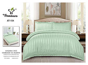 Євро комплект постільної білизни Primavara- фісташковий