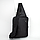Сумка-рюкзак чоловіча шкіряна Handycover S357 чорна через плече, фото 3