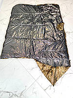 Спальний мішок з підігрівом від повербанку та термо-підкладкою Omni heat 75х243см великий теплий. Піксель