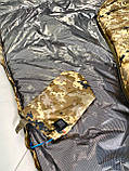 Спальний мішок із підігрівом від USB 75х243см. Спальник із термо-підкладкою Omni heat великий теплий. Піксель, фото 8