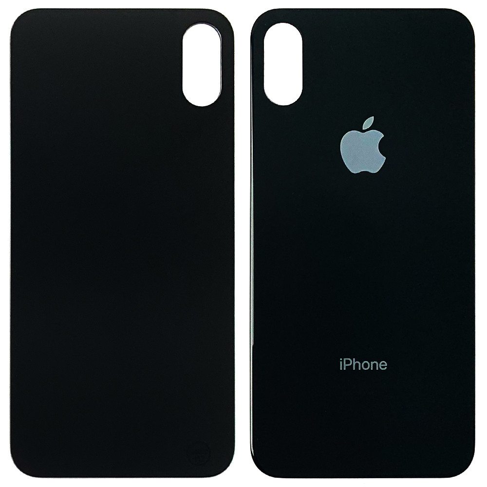 Задня кришка Apple iPhone XS чорна — аналог із великим отвором