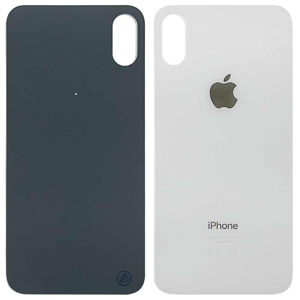 Задня кришка Apple iPhone XS біла — аналог із великим отвором