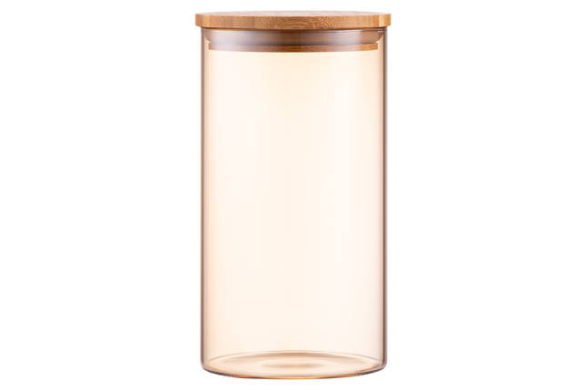 Банка для зберігання ARDESTO Golden Moon, кругла, 760 мл, скло, бамбук AR1376BLRG, фото 2
