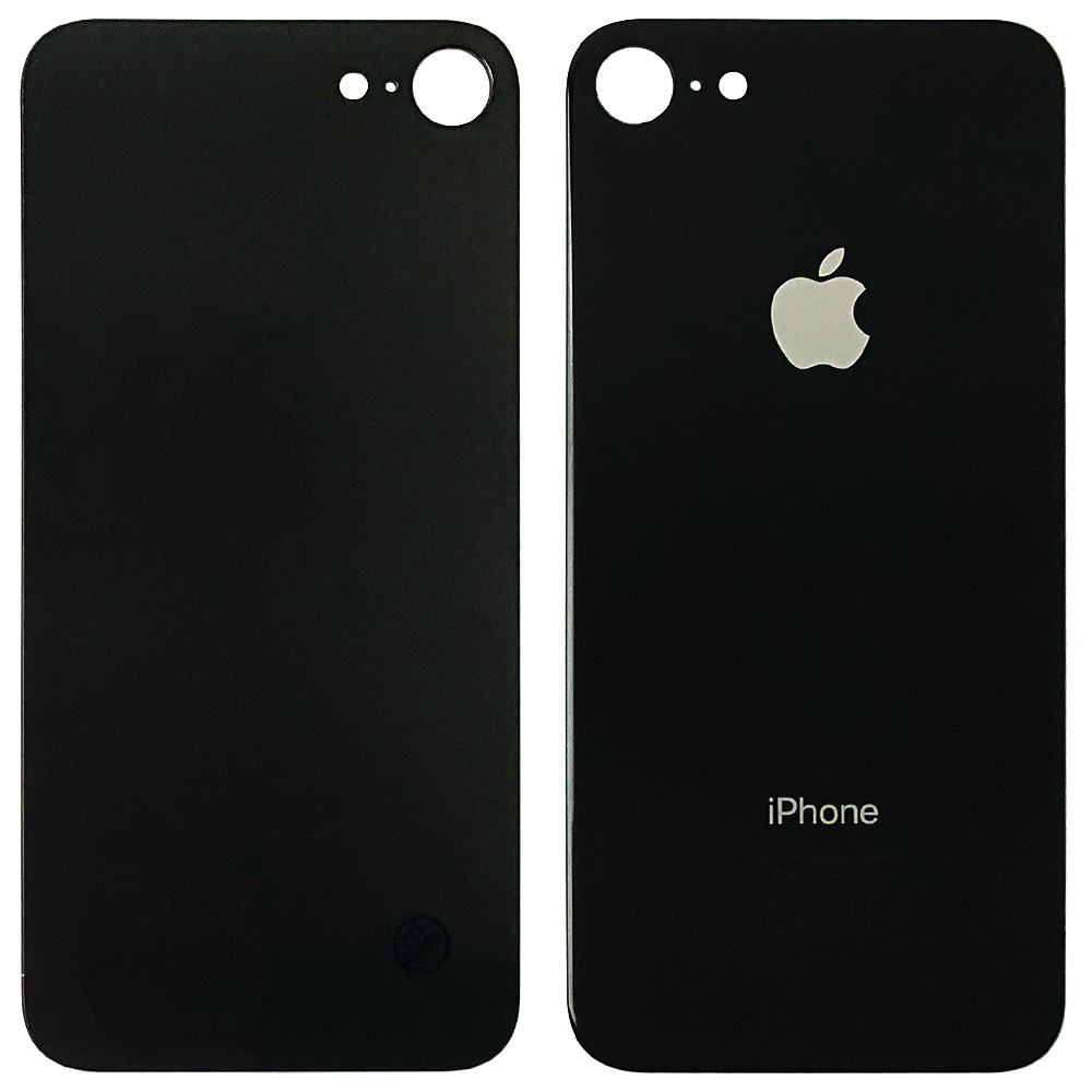 Задня кришка Apple iPhone 8 чорна — аналог із великим отвором