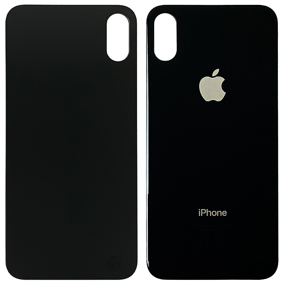 Задня кришка Apple iPhone X чорна — аналог із великим отвором