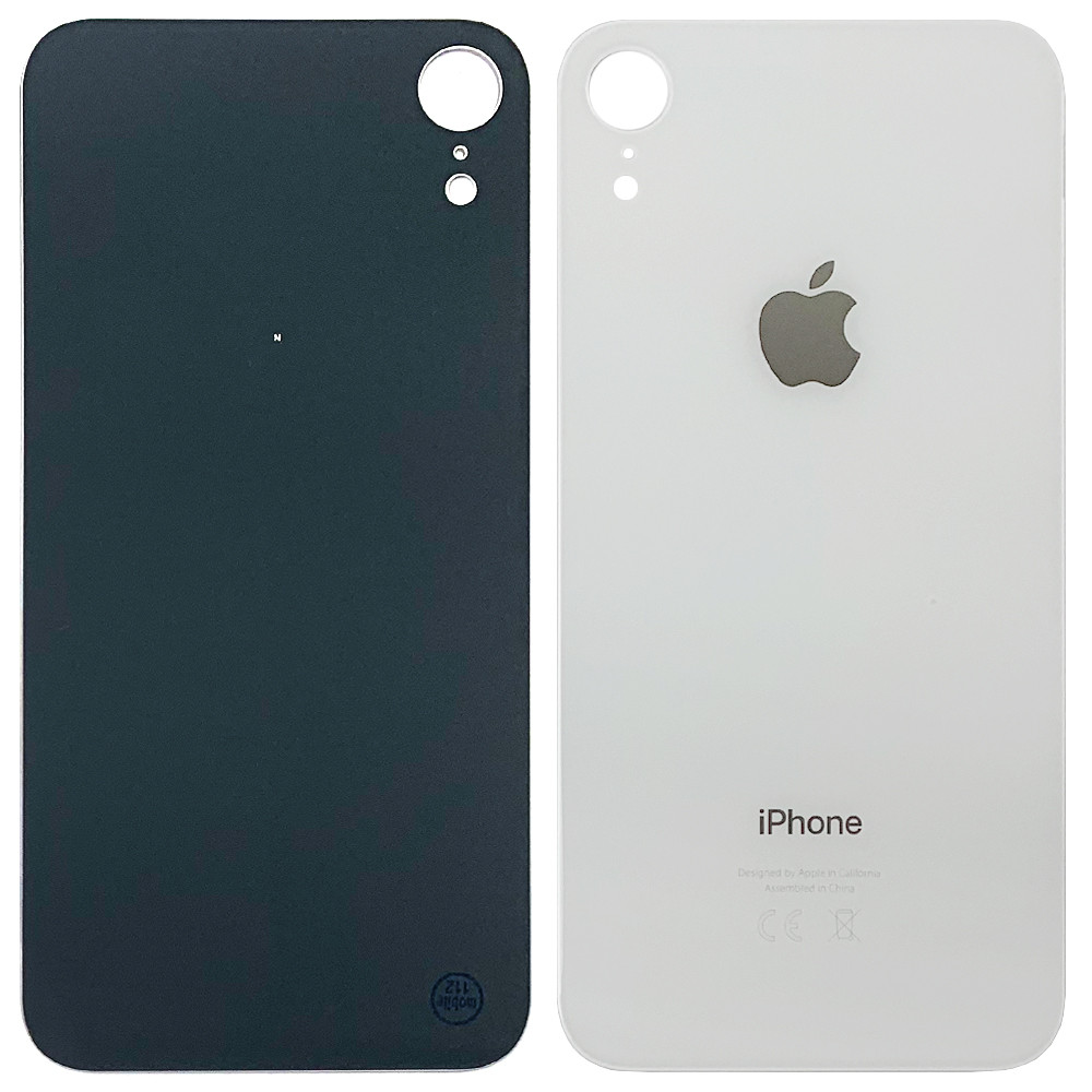 Задня кришка Apple iPhone XR біла — аналог із великим отвором