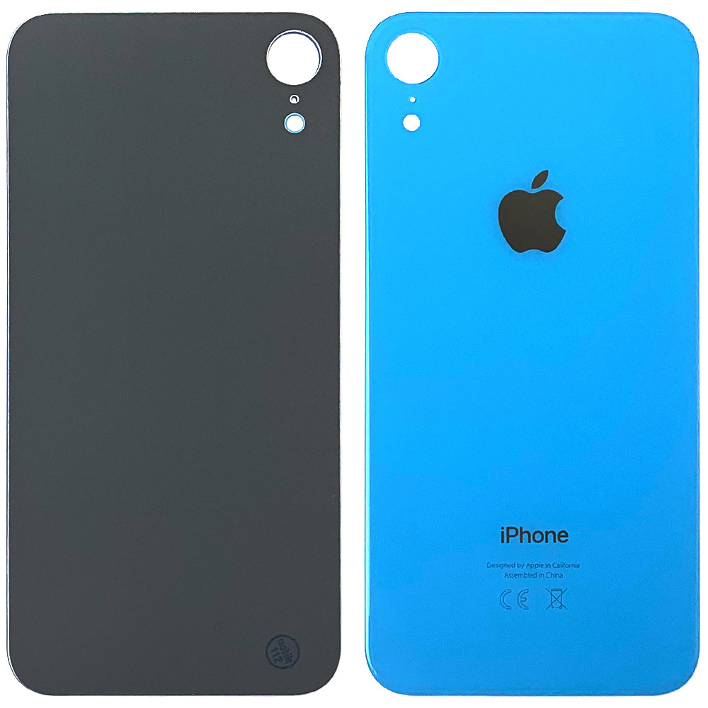 Задня кришка Apple iPhone XR синя — аналог із великим отвором