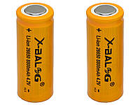 2X Аккумулятор X-BALOG 26650 8800 mAh Li-ion 4.2V с защитой батарейка батарея для фонариков фонарей Польша!