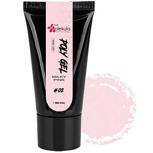 Полігель Molekula Poly Gel №02 Milky Pink світло-рожевий, напівпрозорий, 30 мл