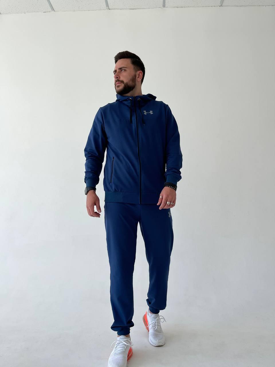 Чоловічий спортивний костюм Under Armour синій весняний осінній Андер Армор демісезонний