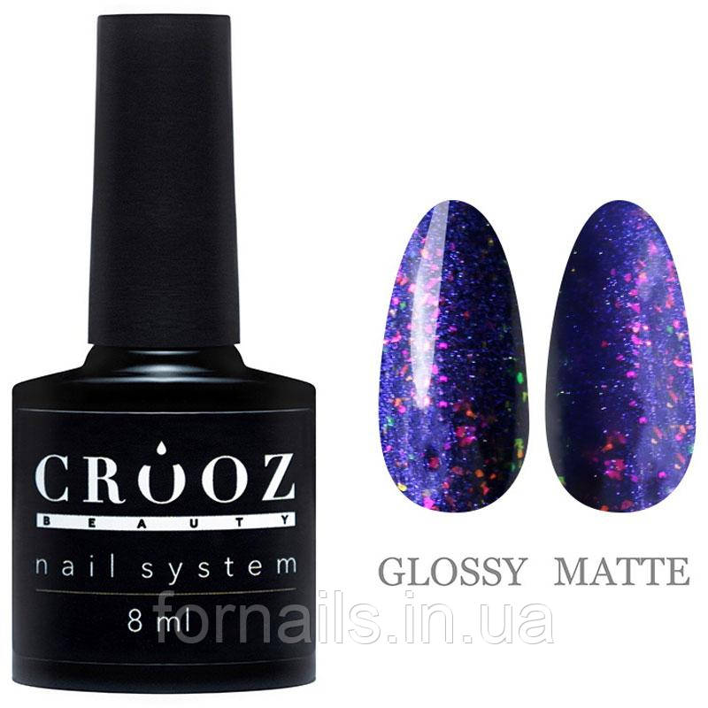 Гель-лак CROOZ Cat Eye Mercury 01 синьо-фіолетовий з поталлю, 8 мл