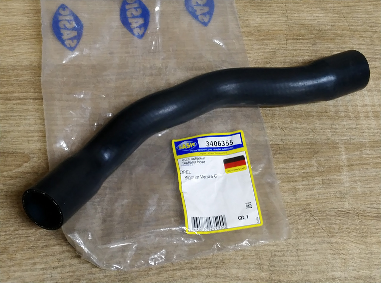 Патрубок радіатора охолодження верхній SASIC 3406355 OPEL VECTRA C 02->, фото 1