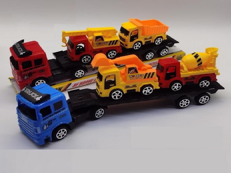 Трейлер автовоз із будтехнікою (причіп фрикційний) 890-4/7, фото 1