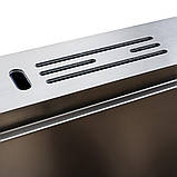 Кухонна мийка Platinum Handmade 7846 з омивачем склянок та підставкою для ножів 3,0/0.8, фото 8