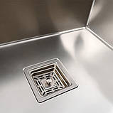 Кухонна мийка Platinum Handmade 6050 з підставкою для ножів 3,0/1,0, фото 6