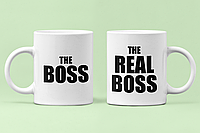 Парные чашки кружки Boss Real Вoss для Влюблённых Белые 330 мл