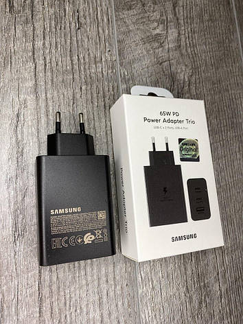 Адаптер для Samsung Trio 65W для швидкого заряджання (EP-T6530NBEGWW), фото 1