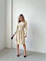 Платье женское с карманами микровельвет 42, 44, 46, 48 "LINDA" недорого от прямого поставщика