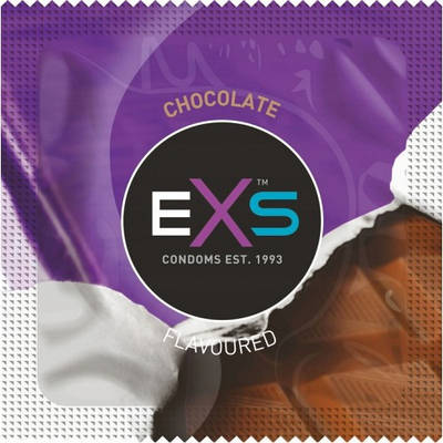 Презервативи латексні ароматизовані коричневі зі смаком і запахом шоколаду EXS Chocolate (за 1 шт)