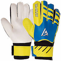 Перчатки вратарские с защитой пальцев ATHPIK FB-9277 размер 8 сине-желтый