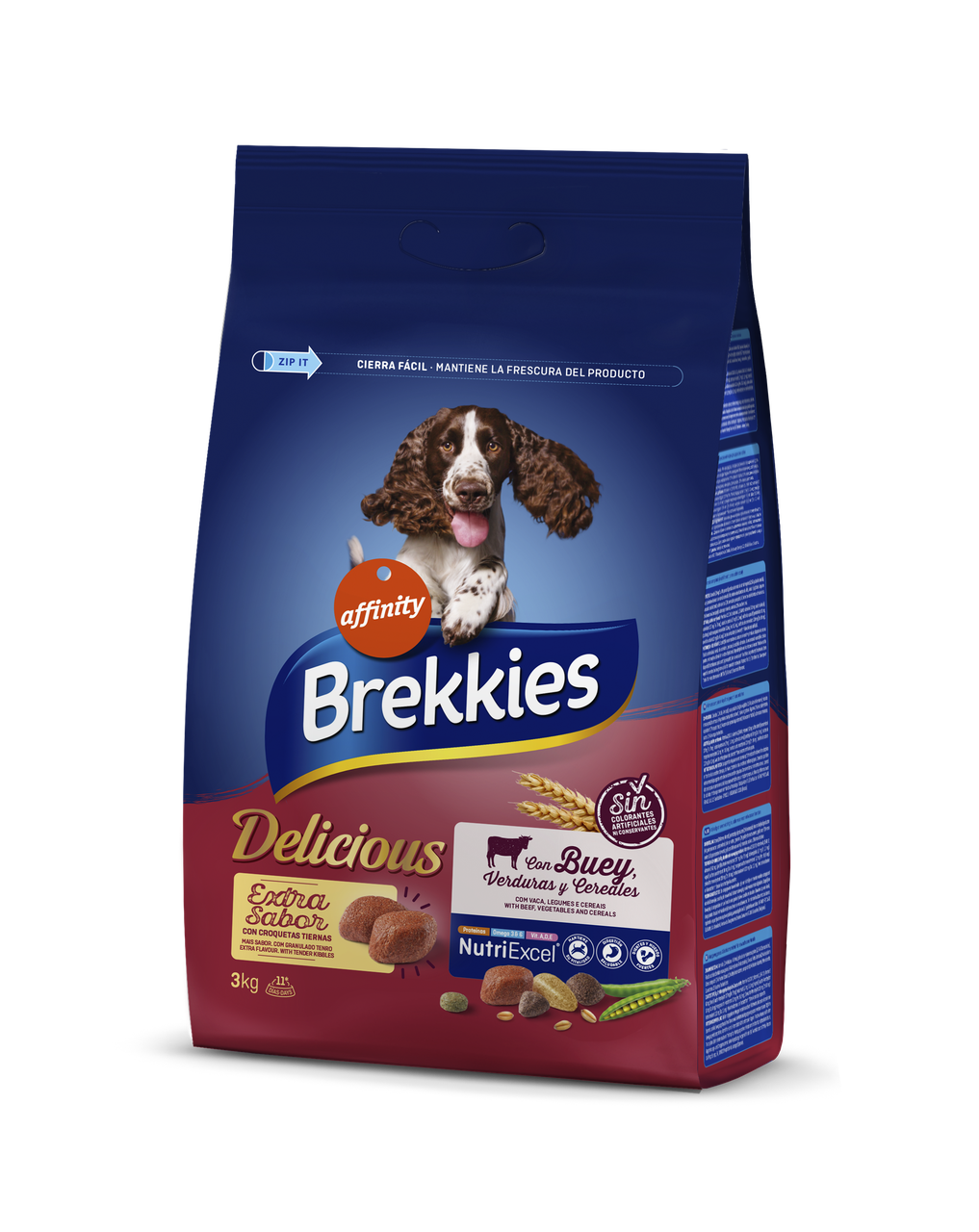 Сухий корм для дорослих собак усіх порід Brekkies (Брекіс) Dog Delice Meat з яловичиною 3 кг, фото 1