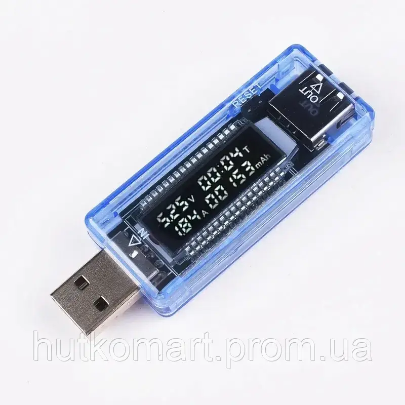 USB Тестер Keweisi KWS-V20 вимірювач ємності акумулятора амперметр вольтметр