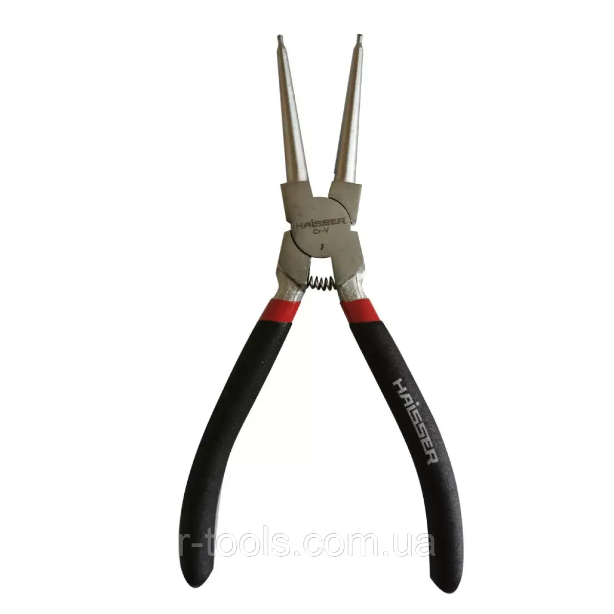 Знімач для внутрішніх стопорних кілець (прямі губки стискання) 180 мм Haisser 41145
