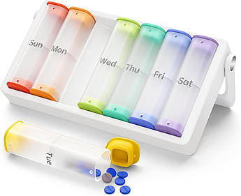 Преміальний контейнер для таблеток Koviuu Weekly Pill Organizer Translucent white