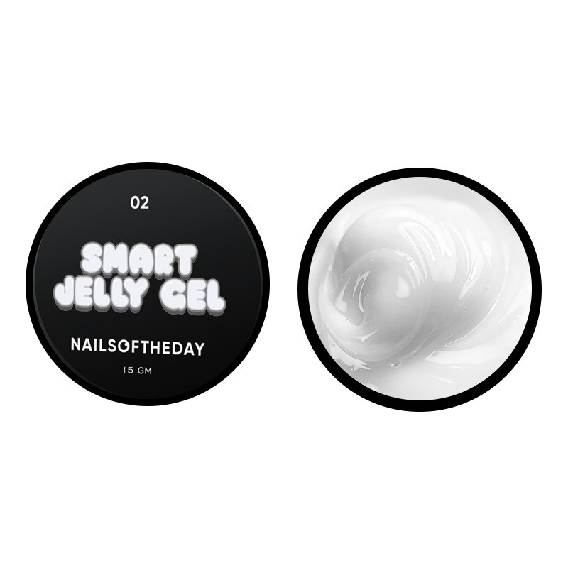 NAILSOFTHEDAY Smart Jelly gel 02 — білий будівельний гель желе для нігтів, 15 мл