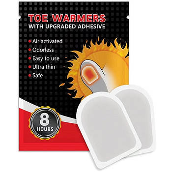 Хімічна грілка для ніг, до 8 годин, 2 шт, Toe Warmer / Грілка для пальців ніг / Грілки для ніг