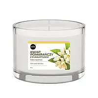 Ароматическая свеча из натурального воска Aroma Home Цветы апельсина с эвкалиптом, Базовая серия, 115 г