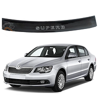 Дефлектор заднего стекла Skoda Superb седан 2001-2008 (скотч) AV-Tuning. Козырек, ветровик, заднего стекла