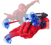 Перчатка человека паука Детская перчатка спайдер мэна с арбалетом и присосками