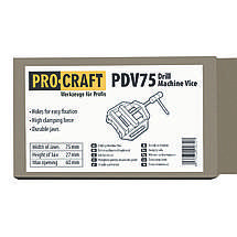 Лещата верстатні Procraft PDV75 Ширина захвату 75 мм Висота захвату 27 мм Відкриття 60 мм, фото 5