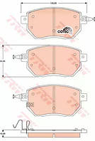 Колодки тормозные дисковые INFINITI/NISSAN FX35/45/Murano F'03, TRW (GDB3416)