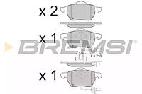 Колодки передние тормозные Passat B5/Audi A4/A6 00-05, Bremsi (BP3071)