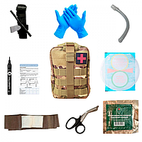 Тактична аптечка військовий стандарт набір матеріалів та інструментів для надання першої допомоги турнікет Remed