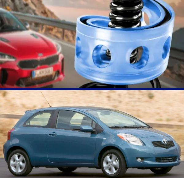 Автобафери силіконові на передні пружини Toyota Yaris II 2005-2010 (проставки, подушки пружини)
